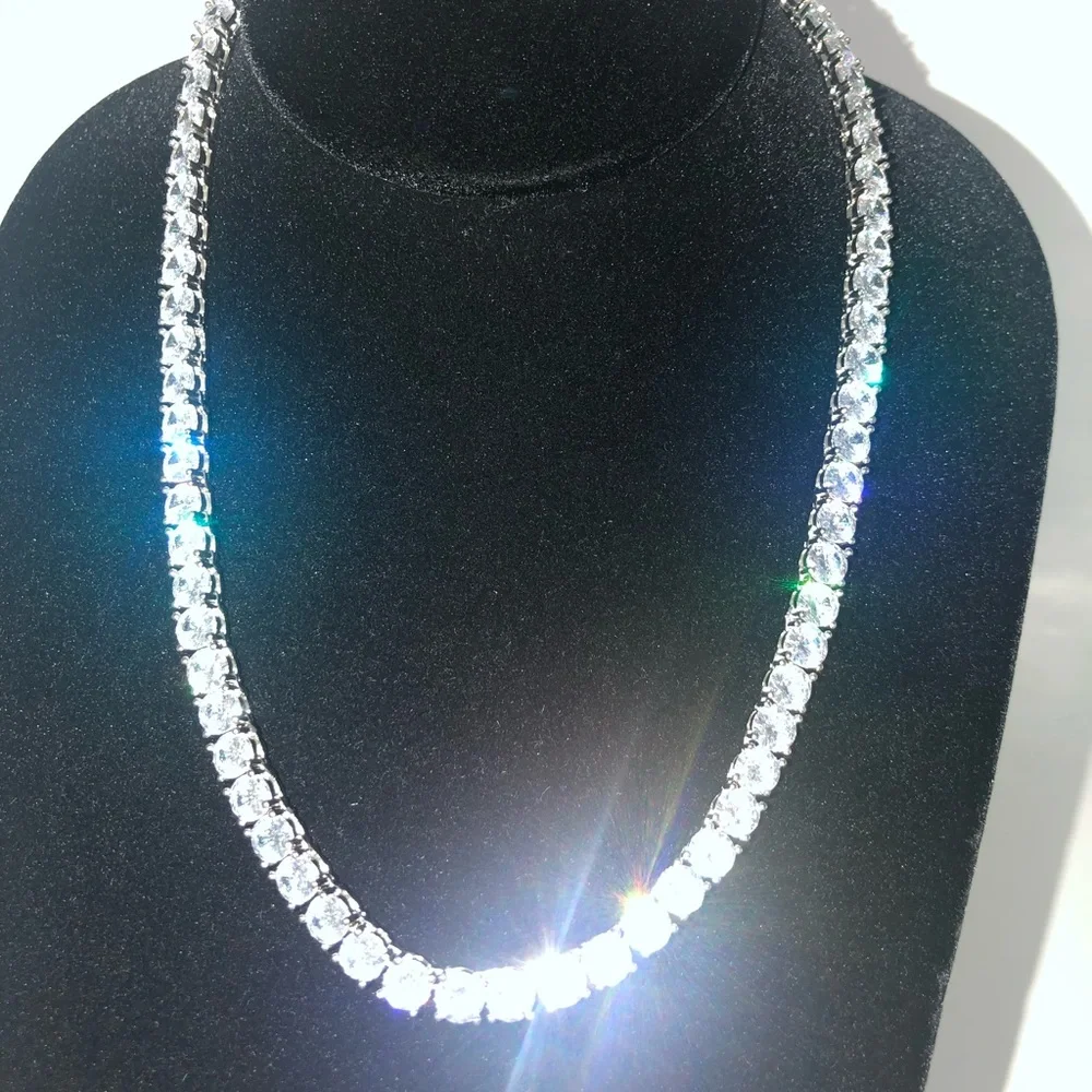 Platinum 75ct Tennis Necklace - Picture 7 of 17